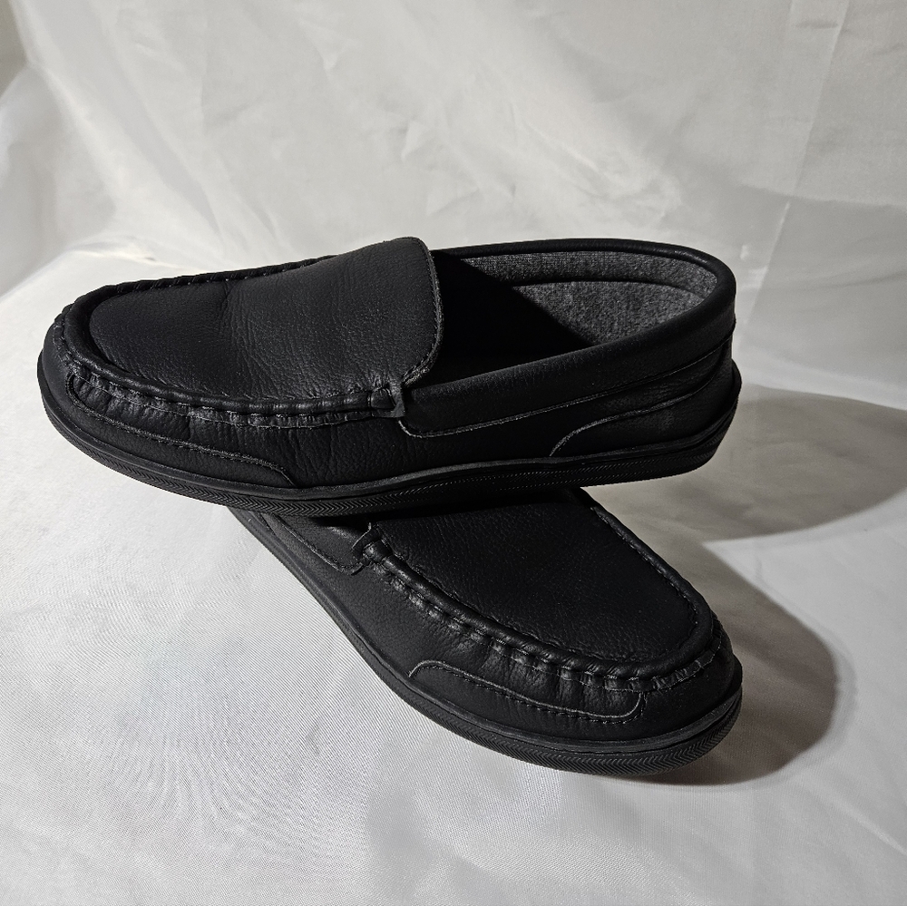 My Pillow My Slippers Black Leather Womens Size 10